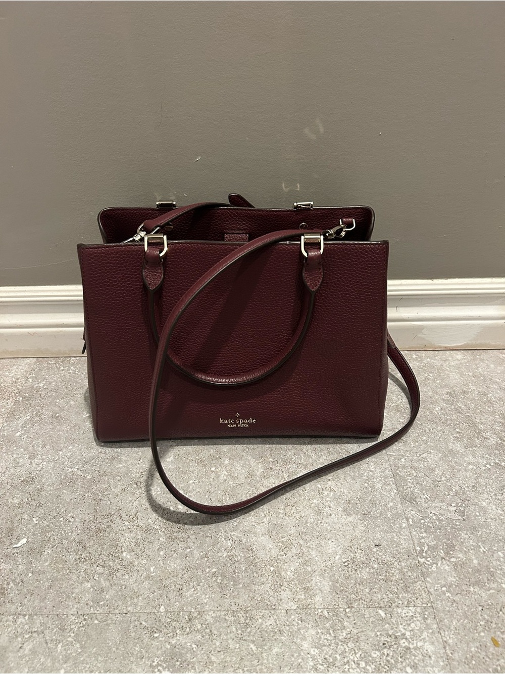 kate spade New York Leila Leather Satchel with Shoulder Strap